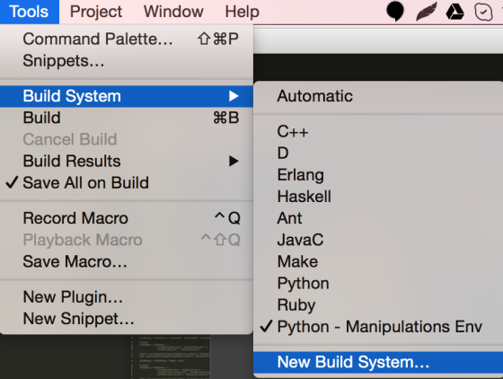 Mac Sublime Text 3 Build System Code For Virtual Environment